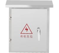 Electrical Project Box Waterproof Stainless Steel Junction Box, Outdoor Wall-Mounted Electrical Enclosure Case with Hinged Lid & Mounting Plate,for Secure Wiring Solutions （A Color-300*250*150 mm）