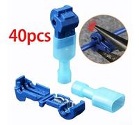 Electrical Quick Splice Wire Connectors 40 Pieces Cable Terminals for Crimping and Wire Repair, Compatible with 16 14 AWG Wire for Electrical Applications