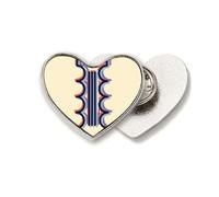 Electrical Resistance Animation Heart Metal Pin Brooch Clip Love