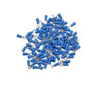 Electrical Ring Terminals, 10-100pcs M4-M6 Blue Ring Insulated Crimp Terminal RV2-4/5/6 for Auto Motorcycle Marine(Blue Rv2-4,10PCS)