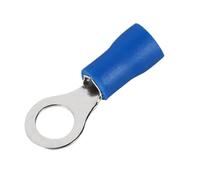 Electrical Ring Terminals, 35/50/100 pcs Blue Insulated Ring Crimp Terminals M3/4/5/6/8 16-14AWG for Auto/Moto/Marine(Blue Rv2-5,100pcs)