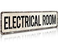 Electrical Room Door/Wall Sign, Sign For Door, Ensures Public Do Not Enter Restricted Areas - Private Access/Authorized Personnel Only, Tin 4×16 Inch