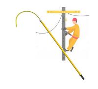 Electrical Safety Rescue Hook,Portable Insulated Lifesaving Pole,Removable Safety Tool Device,100/150/200/300cm(Yellow,100cm/3.3ft)