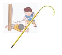 Electrical Safety Rescue Hook,Portable Insulated Lifesaving Pole,Safety Tool Device,100/150/200/300cm Length Optional(Yellow,150cm/4.9ft)
