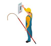 Electrical Safety Rescue Hook,Portable Insulated Lifesaving Pole,Safety Tool Device,100/150/200/300cm Length Optional(Red,150cm/4.9ft)