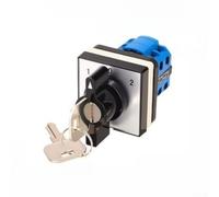 Electrical Selector Switch 440V Flame-Retardant Shell | 3-position rotary control, lockable safety mechanism, 20 current, 4-hole mounting, AC/DC compatible