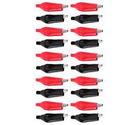 Electrical Test Clips, 20pcs Metal-Plated Battery Clips for Multimeter Circuits Electronics Experiments School Labs
