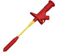 Electrical Test Hook Compatible with 4mm Banana Connectors for Automotive Circuit Analysis and Continuity Verification (Red)