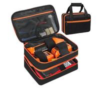 Electrical Test Kit Case | Waterproof Double-Layer Circuit Tool Carrying Case | Portable Organizer Holder for Clamp Meter Digital Multimeter Test Equipment Wires Batteries Home Workshop Repair