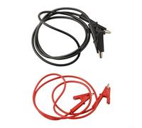 Electrical Test Leads with 2 Crocodile Clips 1000V 15A Rated, 100cm Long Cable for Automotive, Motorcycle and Electronic Circuit Testing