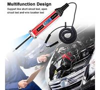 Electrical Test Pen Digital LCD Automotive Wiring Tester 3 72V Car Power Tester with LED Polarity Indicator for Vehicle Electrical System Repair and Maintenance