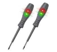 Electrical Tester Screwdriver Flashing LED Alarm 2Pcs for 12-220V Voltage Electric Pen with High Torque Strong Magnetic Crosshead/Flathead Wire Breakpoint Finder for AC/DC Circuit Detection