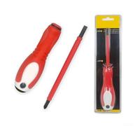 Electrical Testing Screwdriver Featuring Integrated Led Light Dual Purpose Design Copper Tip Construction Ergonomic Handle For Safe Live Wire Checking Carbon Steel Build For Diy Projects As Shown(A)