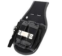 Electrical Tool Bag Waist Pack Durable 9 in 1 Multi Function Drill Holder Pouch with Sturdy Edge Design for Electricians Handymen Contractors Polyester Material Black