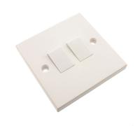 kenable Electrical UK Domestic Household Light 2 Way Double Light Switch White