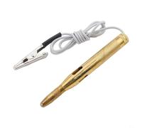 Electrical Voltage Tester Pen with Steel Probe and Clip for 6V/12V/24V Car Motorcycle Boat Circuit Detection, ABS Metal Body, Pierces Wire Insulation for Fuse Switch (C)