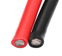 Electrical Wire ， 2 Meter Silicone Insulated Extend Electrical Cord 10AWG to 16AWG 1 Meter Red and 1 Meter Black Cable(10 Awg,85cm)