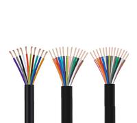 Electrical Wire ， 2 Meters 12 Core to 20 Core Flexible Signal Control Wire Sheathed Pure Copper Core Conductor Cable 26AWG 24AWG 22AWG(14cores 24awg 0.2mm)
