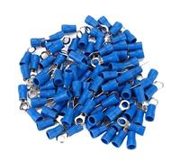 Electrical Wire Connector 100PCS Blue Ring Terminal RV2.5-6 RV, Suit 1.5-2.5mm Electrical Crimp, Marine Grade Connectors