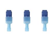 Electrical Wire Connector 50pairs Quick Connect T Wire Connectors, Electrical Connector Terminals, Red Blue Yellow Push-in(Blue)