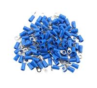 Electrical Wire Connector Blue Cable Wire Connector RV2-4 RV2-5 RV2-6 RV2-8 RV2-3.2, Ring Terminal Suit 1.5-2.5mm Electrical Crimp 50pcs(2 * 10)
