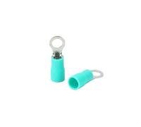 Electrical Wire Connector O-type Cold Press Terminal RV1.25/2/3.5-4/6, Ring Wiring Terminals, Brass Crimp Cable Wire Connector 100pcs(Green,2 * 4)