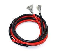 Electrical Wire, Electric Cable 10meters 8 10 12 14 16 18 20 22 AWG Flexible Silicone Solid Electronic Wire Tinned Copper Line For Car Airplane Motor(5m Black 5m Red,10M_12 AWG)