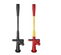 Electrical Wire Piercing Probe 2 Pack, Full Insulation Breakdown Test Hook Clamp Compatible with Multimeter, 1000V 10A Nickel Plated Copper PA Stainless Steel