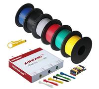 Electrical Wire,Silicone Electric Wire -XINWANG 20awg 0.5 mm² 6 Colours (Each Colour 49ft) Stranded Wire Made of Tinned Copper Wire Hook up Wire Kit