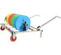 Electrical Wire Spool Holder Cart, Wire Spool Rack with Wheels,4-6 Axle Reel Holder/Dispenser, Independent Bearing for Retail Industrial(4 Reel)