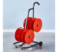 Electrical Wire Spool Rack with Wheels, Heavy-Duty Cable Caddy and Dispenser Cart for Professional Use