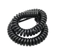 Electrical wire,Telescopic Spiral Cable, 2 Core Black Spiral Expandable Cable Wire 24AWG 20AWG 17AWG 14AWG .5 Meter 7. Power Cord Spring Telescopic(Line length 2.5 meter 2 core 14AWG)
