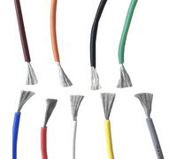 Electrical wire, Tinned Copper Soft Wires Cables, 12AWG 14AWG 16AWG 18AWG 20AWF 22AWG 24AWG 26AWG 28AWG 30AWG, Extra Silicone Wire 10 Meters Soil Electronics(Grey,30AWG)