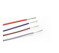 Electrical Wire， Trunking Solid 30AWG 16AWG UL1007 Lamp Lighting Cable 2 Meter 10 Insulated Tinned Copper 300V Electric Wire Connector Loom (Color : Red, Size Meters 30AWG)(Blue,2 Meters 18AWG)