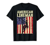 Electrician American Flag Patriotic Lineman T-Shirt