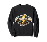 Electrician Badge Bolt Lightning Electrical Wiring Sparks Sweatshirt