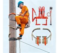 Electrician Climbing Harness with Adjustable Steel Spikes Climbing Gear for Easy Pole Access - Perfect for Professional Electricians and Contractors
