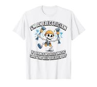 Electrician Dancing Skeleton Shut The Main Breaker Off Funny T-Shirt