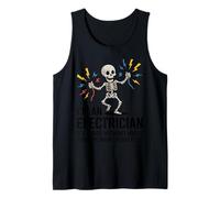 Electrician Dancing Skeleton Shut The Main Breaker Off Funny Tank Top