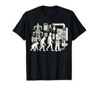 Electrician Evolution Funny Electrical Trade Graphic Work T-Shirt