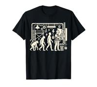 Electrician Evolution Funny Electrical Trade Job Graphic T-Shirt