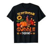 Electrician Gobble Squad Turkey Thanksgiving T-Shirt