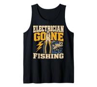 Electrician Gone Fishing Bass Angling Humor Tank Top