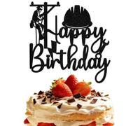 Electrician Happy Birthday Cake Topper Lineman Birthday Party Decoration