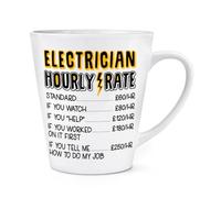 Electrician Hourly Rate 12oz Latte Mug Cup
