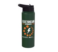 Electrician in Progress Please Wait Humor Stainless Steel Insulated Water Bottle