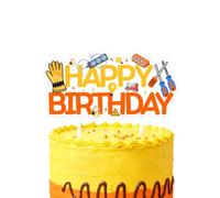Electrician Lineman Theme Cake Topper Electrician Birthday Party Decorations Power Lineman Repairman Tools Cake Decor for Boy Man Lightning Party Power Lineman Repairman Birthday Supplies
