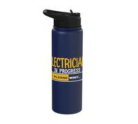 Electrician Loading Electrical Worker Journeyman Wireman Stainless Steel Insulated Water Bottle