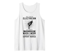 Electrician Need Expert Advice Funny Electrical Worker Tank Top