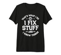 Electrician Quote I Fix Stuff, Vintage Distressed Premium T-Shirt